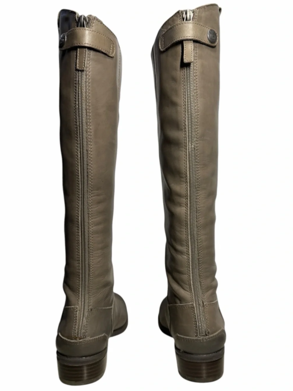 Sam Edelman Knee High Riding Boots in Taupe Gray - Size 7